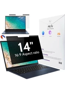 Peslv Magnetic Laptop Privacy Screen 14 inch for 16:9 aspect Computer Monitor, - Picture 1 of 4