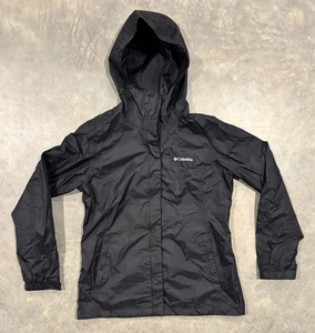 Columbia Omni Tech wasserdichte Regenjacke Damen Medium Kapuze schwarz - Bild 1 von 8