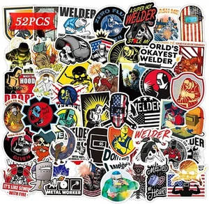 50 PIEZAS Divertidas Pegatinas de Soldadura Decoración Patineta Laptop Equipaje Sombrero Rígido Calcomanías - Imagen 1 de 7