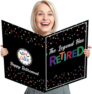 Jumbo Retirement Party Decorations Extra Large Greeting Farewell Card Guest Big - Picture 1 of 5