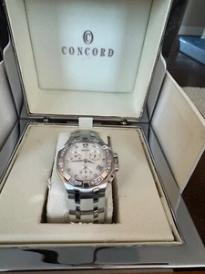 Concord Saratoga Diamond Guilloche Silver Dial Steel Quartz Ladies Watch 310889 - Picture 1 of 9