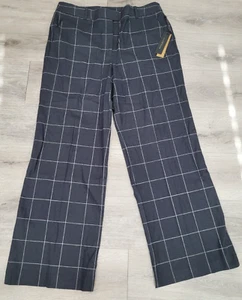 DONNA KARAN New York PANTS SIZE 14 LINEN COTTON STRAIGHT - Picture 1 of 9