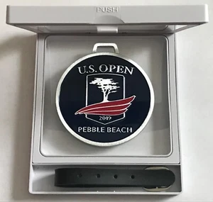 US Open Golf Championship 2019 Pebble Beach Golf Ahead bolsa de metal etiqueta con correa - Imagen 1 de 3