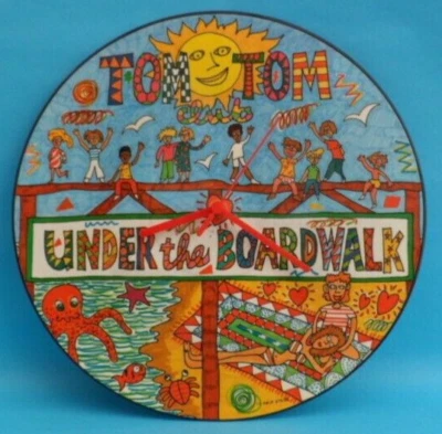TOM TOM CLUB CLOCK Upcycled Vinyl Record Wall Clock 12" Single SN12P037 . - Image 1 of 4