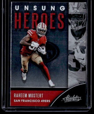 2020 Panini Absolute #UH-RM Raheem Mostert Unsung Heroes Near Mint or Better - Image 1 of 2