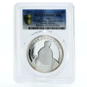 Fiji 2 dollars Muses Polygymnia Sacred Poetry PR69 PCGS silver coin 2011 - Picture 1 of 2