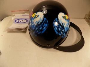 Helmet Skull Cap Eagle Stars Patriotic DOT Motorcycle Helmet with shield  Medium - Bild 1 von 5