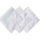 3Pcs 35x35cm Square 100% Cotton White Cotton Lace Solid Handkerchief Party Gift