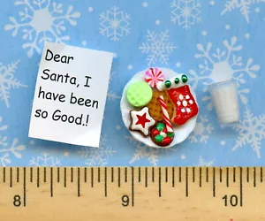 Puppenhaus Miniatur Kekse & Milch für den Weihnachtsmann # 36 - Bild 1 von 2