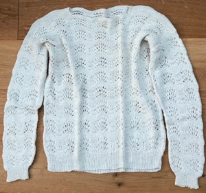 Pullover Strickpulli Damen Größe: M Creme Handarbeit Selbstgestrickt - Bild 1 von 4