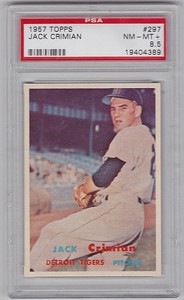 1962 Topps Jack Crimian #275, PSA NM-MT+ 8.5, Athletics