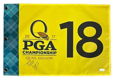 BUBBA WATSON Autograph SIGNED GOLF FLAG QUAIL HOLLOW 2017 PGA CHAMPIONSHIP JSA - Image 1 of 4