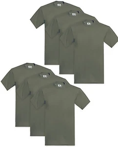 6 Pack Pro Club Men's Heavyweight Short Sleeve Tee T-Shirt - Picture 1 of 49