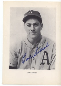1953 Philadelphia Athletic Team Issue Carl Scheib Autograph - Picture 1 of 2