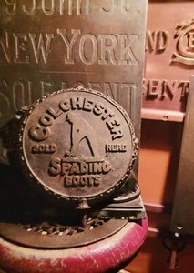 Colchester Ct Rubber Company Spading Boots Brass Antique Topper C1895 - Picture 1 of 12