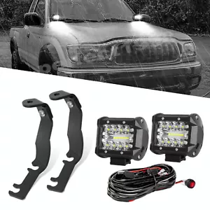 LED Fog Light Pods+ Hood Ditch Mount Bracket +Wiring For 1995-2004 Tacoma Tacoma - Bild 1 von 20