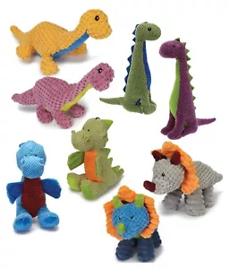 Juguetes para perros dinosaurios jurásicos tripulación de pana grandes chirridos de felpa elige personaje - Imagen 1 de 20