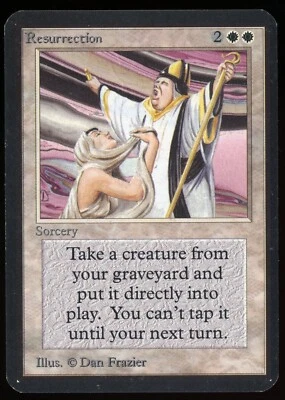 1993 MTG Magic the Gathering Card Alpha Resurrection Raw LP Gaming Card TCG - Image 1 of 2