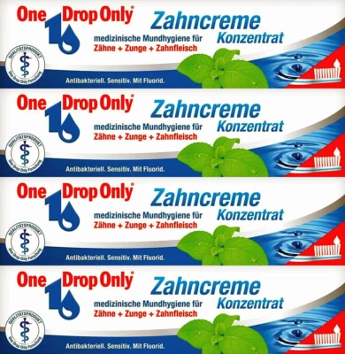4x One Drop Only Zahncreme Konzentrat Zähne Zunge & Zahnfleisch Antibakteriell