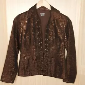 Blazer metallizzato marrone antracite. 2 - Foto 1 di 6