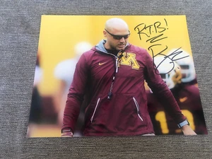 P. J. FLECK AUTOGRAPHED 8 X 0 PHOTO MINNESOTA GOLDEN GOPHERS - Picture 1 of 1