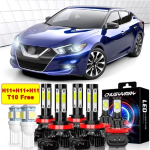 Para For Nissan Maxima 2016 2017 2018 - 6PC LED faro + bombillas antiniebla kit - Bild 1 von 8