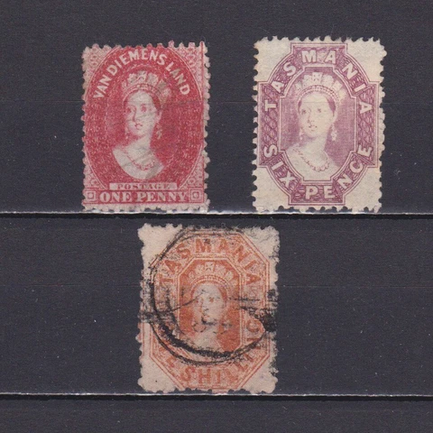 TASMANIA 1865, SG# 70-77, CV £127, part set, Used Cover