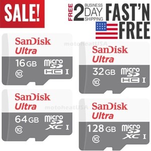 SanDisk Micro SD Card 16GB 32GB 64GB 128GB TF Class 10 for Smartphones Tablets Top Rated Seller