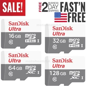 SanDisk Micro SD Card 16GB 32GB 64GB 128GB TF Class 10 for Smartphones Tablets  - Picture 1 of 15