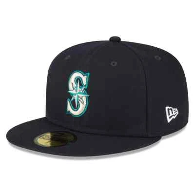 Seattle Mariners New Era Authentic Collection Replica 59FIFTY Fitted Hat - Navy - Image 1 of 4