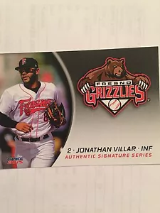 2015 Fresno Grizzlies Jonathan Villar novato de los Astros de Houston - Imagen 1 de 2