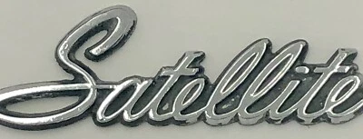 Vintage OEM 1971-74 Plymouth “SATELLITE”Script Metal Emblem - Image 1 of 4
