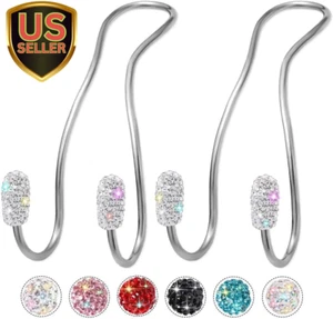Car Bag Hooks, Cute Rhinestone Car Seat Hooks Hanger, Universal Car Headrest ... - Picture 1 of 12