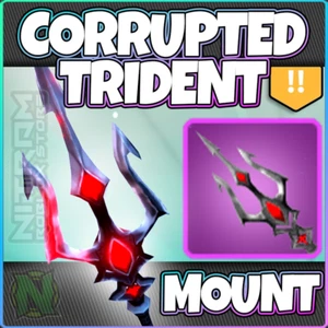 Roblox World Zero - CORRUPTED TRIDENT - MOUNT - Picture 1 of 1