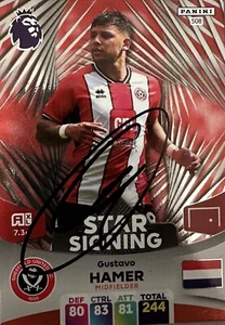 Panini Adrenalyn XL 24 Sheffield United Gustavo Hamer Hand Signed Card Update - Bild 1 von 1