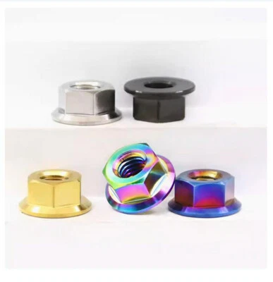  Titanium Nut Flange Hex Alloy Nut M5 M6 M8 M10 M12 M14 M16 Bolt Fastener  - Image 1 of 4