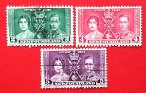 Canada Newfoundland #230-232 Coronation - Omnibus Issue Used - Picture 1 of 1