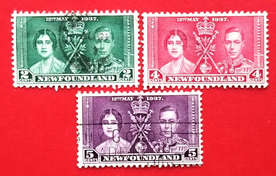 Canada Newfoundland #230-232 Coronation - Omnibus Issue Used - Image 1 of 1