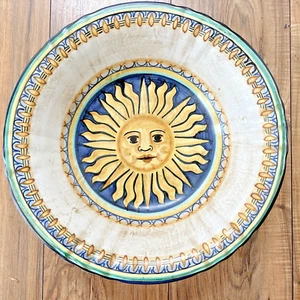 Saga Castelli Sun Ceramic Large Deep Plate Bowl Signed - Picture 1 of 8