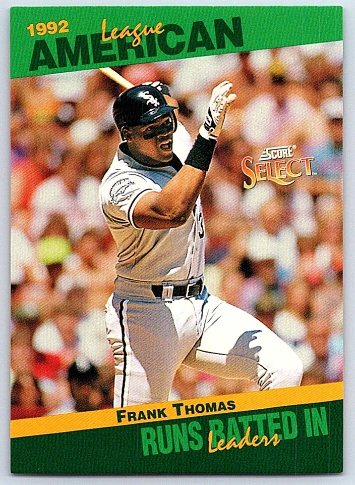 1993 Score Select Stat Leaders Frank Thomas Chicago White Sox #33 - Image 1 of 2