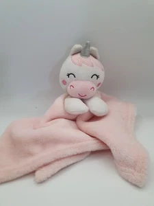 MANTA SEGURIDAD BEBÉ EDREDÓN Forever Baby Rosa Unicornio Lovey Orejas a Rayas - Imagen 1 de 5