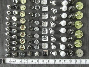 Konvolut Knöpfe festliche, elegante Knöpfe 10 Positionen = 100 schöne Knöpfe - Bild 1 von 10