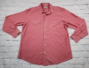 Chaps Ralph Lauren MENS SIZE XL Denim Chambray Shirt Long Sleeve Pink VINTAGE  - Picture 1 of 11