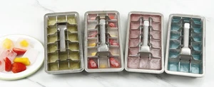 Stainless Steel Ice Cube Tray 18 Compartment Easy Release Vintage Lever Design - Picture 1 of 12