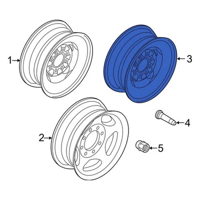 For Ford E-350 Super Duty 2008-2025 Ford 8C2Z1015C Wheel - Imagem 1 de 4
