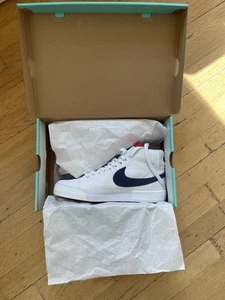 Nike SB Zoom Blazer Mid Edge White/Midnight Blue Mens Trainers Uk 9.5 - Picture 1 of 23