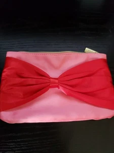 Ipsy Red Bow  Pink Make Up Bag - Picture 1 of 4