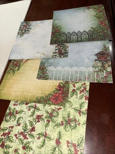 Heartfelt Creations 26 Sheet Festive Holly Collection 6x6 Scrapbook Paper - Picture 1 of 4