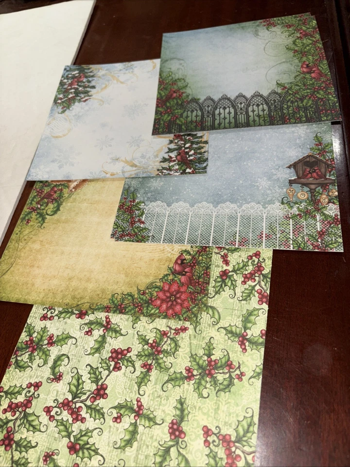 Heartfelt Creations 26 Sheet Festive Holly Collection 6x6 Scrapbook Paper - Image 1 of 4
