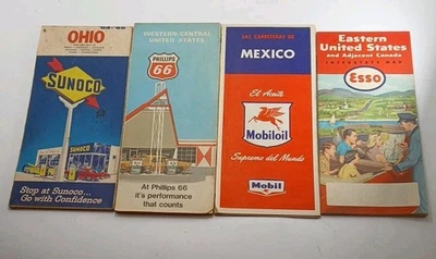 Lot of 4 Vintage Road Maps Eastern United States & Mexico&Western Central &Ohio - Image 1 of 4